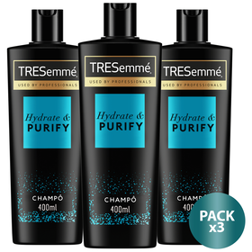 Champô Hydrate & Purify Tresemmé 3 X 400 ml