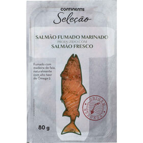 Salmão Fumado Marinado Da Noruega Continente Seleção 80 gr