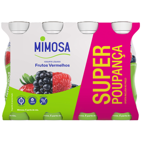 Iogurte Líquido Frutos Vermelhos Mimosa 1208 gr (8 Un)