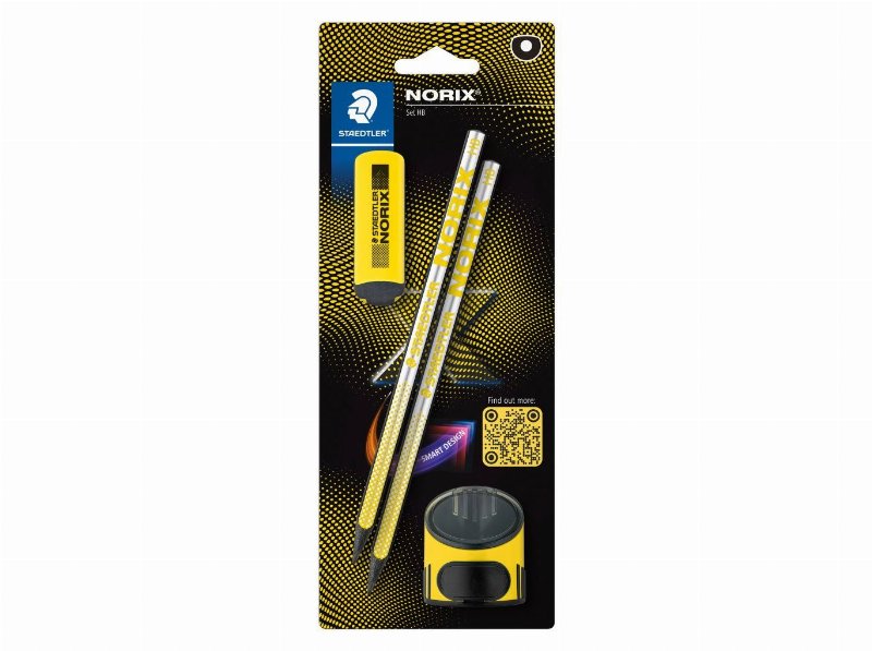 Conjunto 2 Lápis Grafite Staedtler Norix + Afia + Borracha