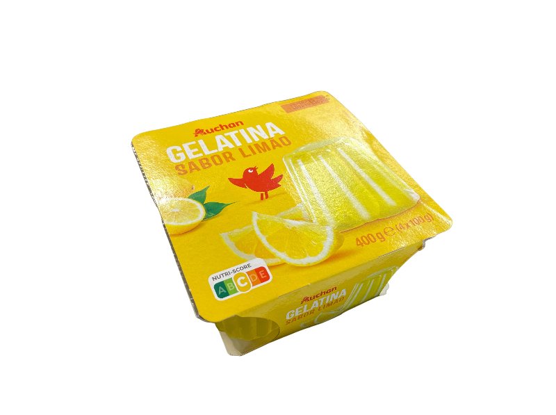Gelatina Auchan Limão 4X100 g