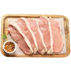 Bife Da Vazia De Vitela Branca Fatiado No Balcão Continente