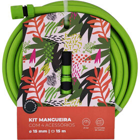Kit Mangueira Com 4 Acessórios Verde Delgarden