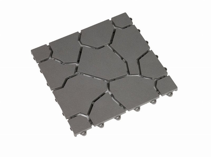 Ladrilho Plástico Gardenstar Cinza 28X28X1.5Cm