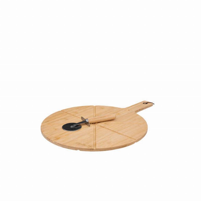 Hkh Tábua Redonda Para Pizza Em Bambu 37 Cm