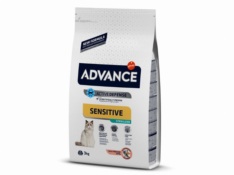 Ração Para Gato Advance Esterilizado Com Salmão E Arroz 3 kg