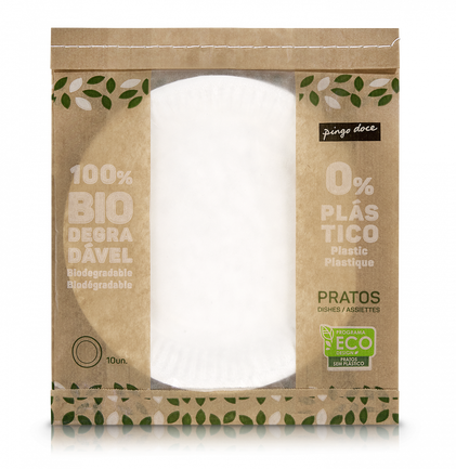 Pratos De Sobremesa Em Cartão 18Cm Pingo Doce 10Un