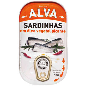 Sardinha Em Óleo Picante Alva 120 gr (Peso Escorrido 85 gr)