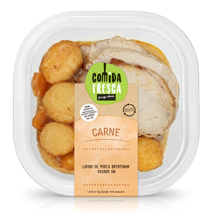 Lombo De Porco Com Batatinha Assada Comida Fresca 0.27Kg