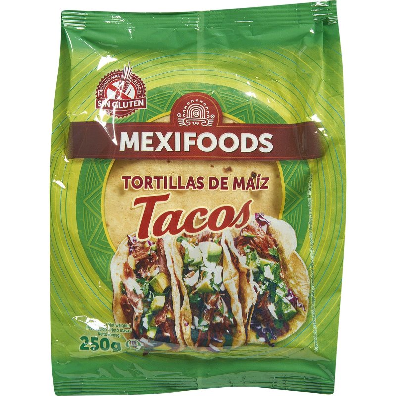 Tortilhas De Milho Tacos 250 g