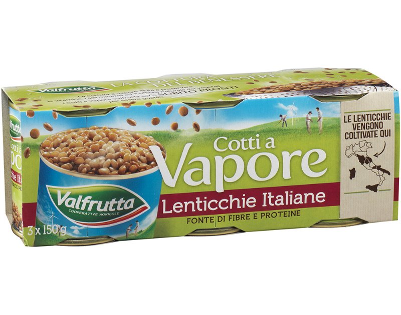 Lentilhas Valfrutta Cozida Ao Vapor 3X150(140)G