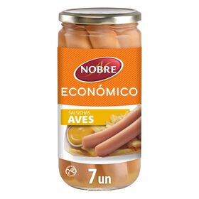 Salsichas De Aves Frasco 7 Un Nobre 650 gr (Peso Escorrido 350 gr)