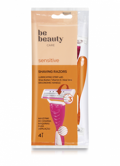 Lâminas Descartáveis Tripla Be Beauty 4Un