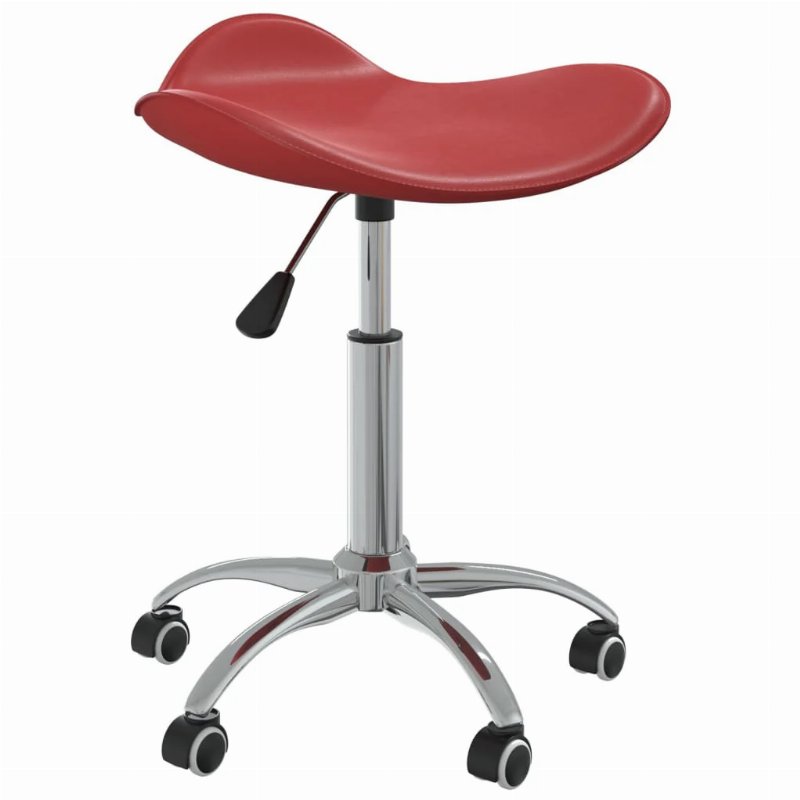 Hkh Cadeira De Escritório Em Couro Artificial - Vermelho Tinto