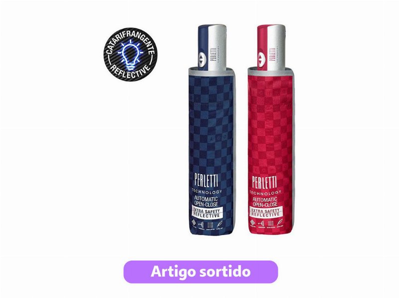 Guarda-Chuva Curto Perletti Automático Cores Sortidas