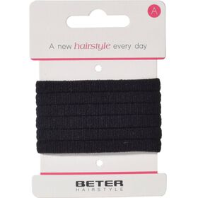 Elásticos De Cabelo Clássicos Preto Beter 6 Un