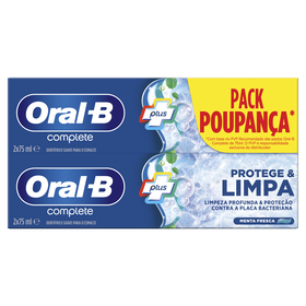 Pasta De Dentes Complete Protege E Limpa Oral-B 2 X75 Ml