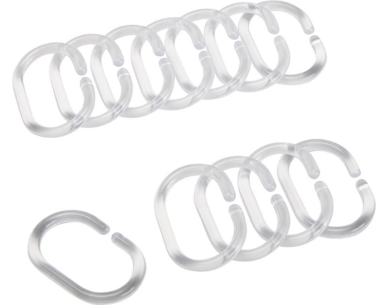 Argolas Cortina Actuel Transparente Conjunto 12 Unidades