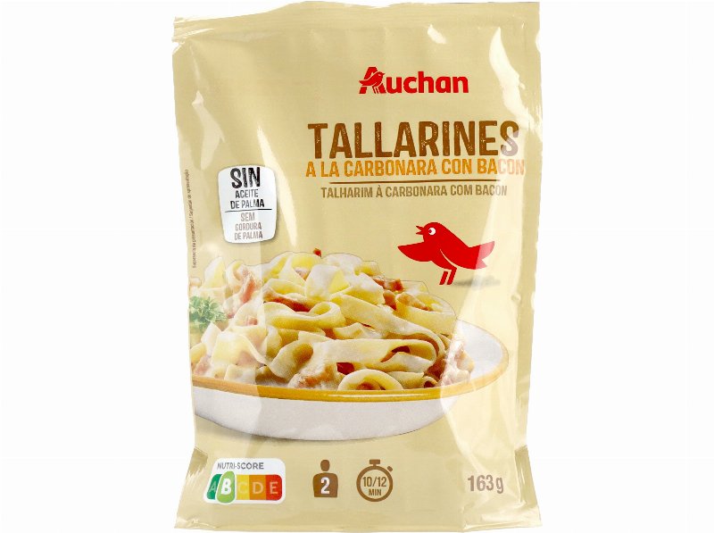 Massa Tallarines Auchan À Carbonara C/ Bacon 163 g