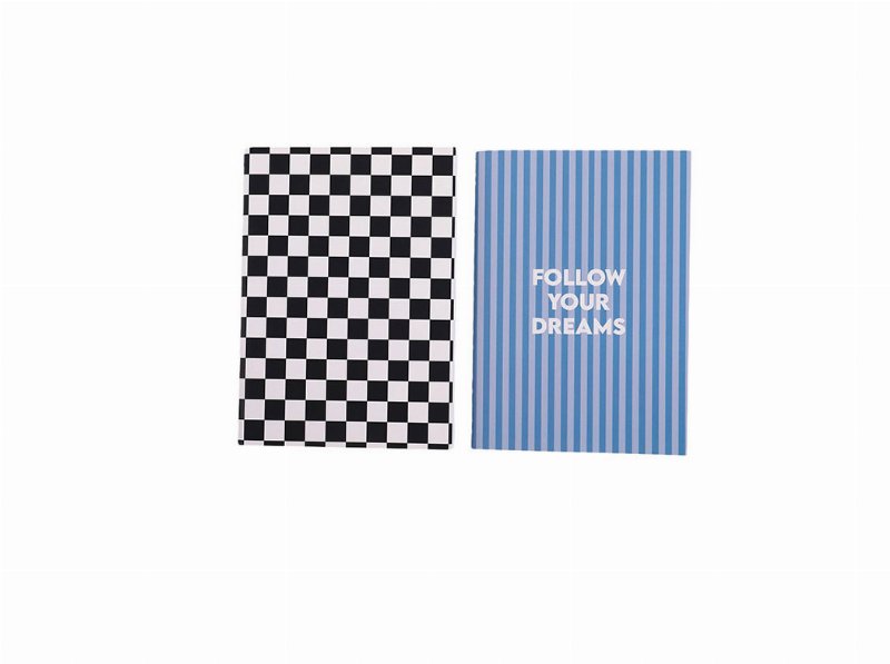 Pack 2 Cadernos Pautados Auchan A6 40 Folhas Vintage Palette