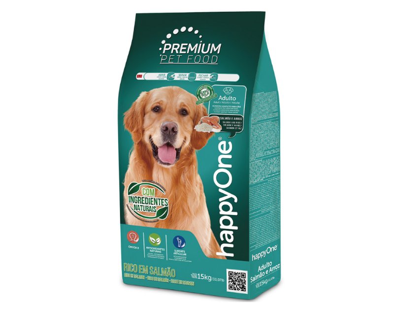 Ração Para Cão Happyone Premium Salmão E Arroz 15 kg