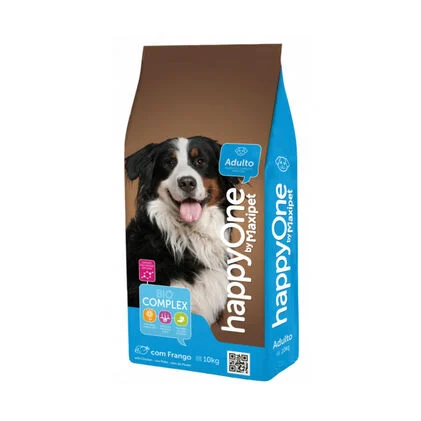 Comida Seca Para Cão Adulto Com Frango Happyone 10Kg
