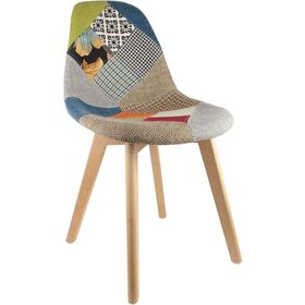 Conjunto De 4 Cadeiras Patchwork Escandinava