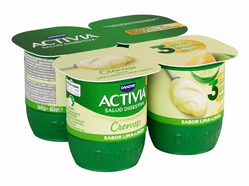 Iogurte Activia Bifidus Cremoso Lima E Limão 4X120 g