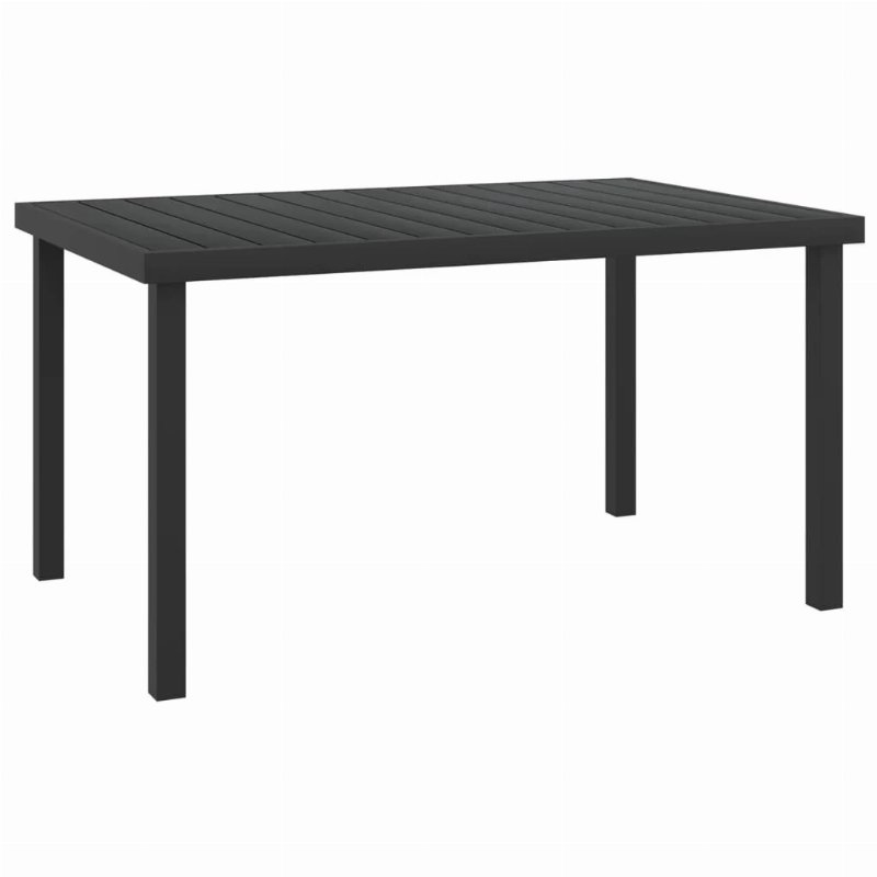 Hkh Mesa De Jardim 140X90X74 Cm Alumínio E Wpc - Preto