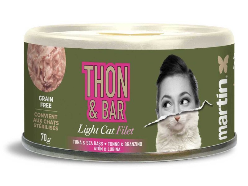 Comida Húmida Martin Sellier Gato Light Atum&Robalo 70 g
