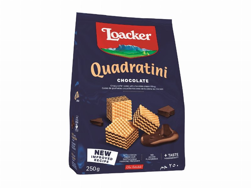 Bolacha Loacker Waffer Quadritini Cacau 250 g
