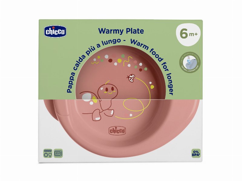 Prato Térmico Chicco 6M Rosa
