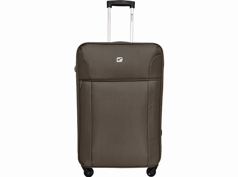 Mala De Viagem Média Flexível Airport Kaki 4 Rodas 65X40X23Cm