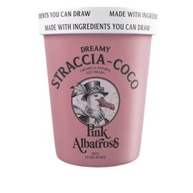 Gelado Straccia-Coco Vegan Sem Glúten Pink Albatross 480 ml