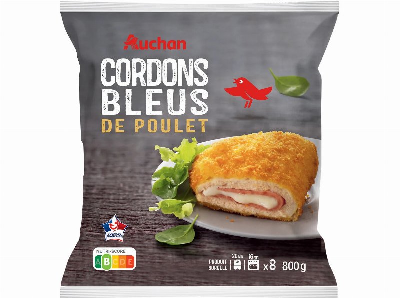 Cordon Bleu Auchan Peito Frango 8Un 800 g