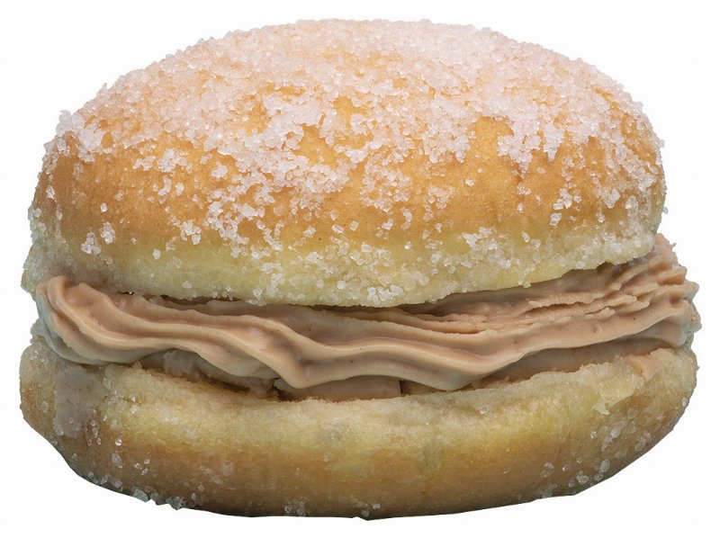 Bola De Berlim Chocolate Branco E Avelã Un