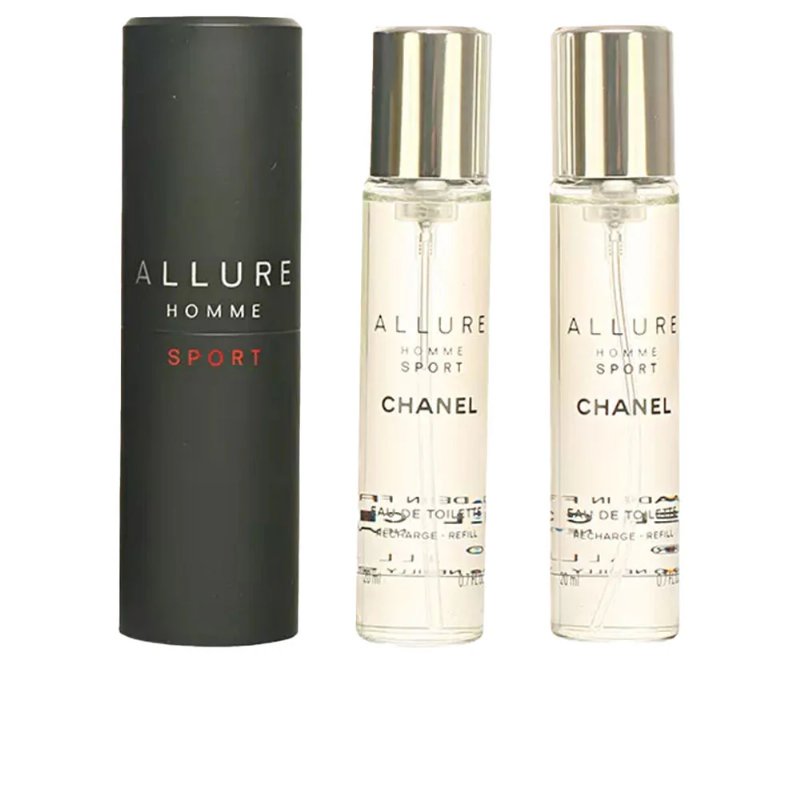 Chanel Allure Homme Sport Eau De Toilette Vaporizador Recarregável Refill 3 X 20 ml