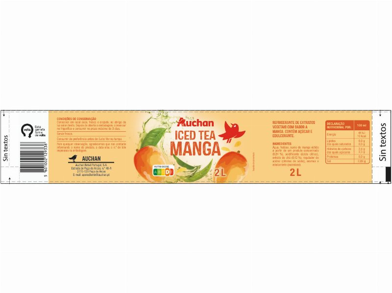 Iced Tea Auchan Manga 2 l