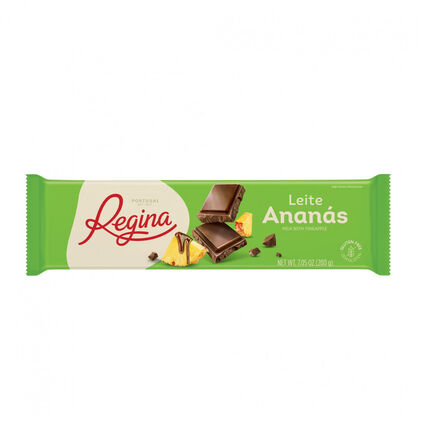 Tablete De Chocolate De Leite Com Aroma A Ananás Regina 0.2Kg