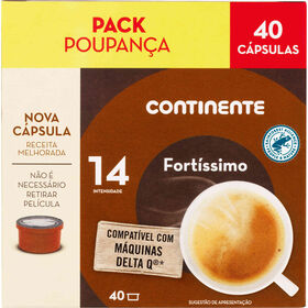 Cápsulas De Café Fortíssimo Int 14 Pack Poupança Continente 40 Un