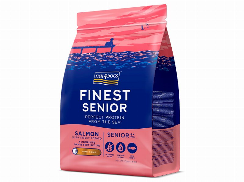 Ração Cão Sénior Fish4Dogs Raças Pequenas Salmão 1.5 kg
