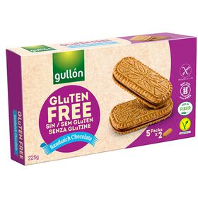 Bolacha Recheada Chocolate Sem Glúten Gullón 225 gr (5 Un)