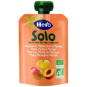 Saqueta De Fruta Maçã,  Pêssego E Manga Hero Solo 100 gr