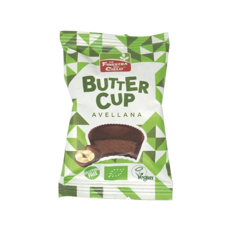 Butter Cup De Chocolate Preto E Avelãs Bio Sem Glúten 25 g