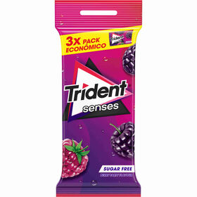Pastilhas Elásticas Senses Berry Trident 69 gr (3 Un)