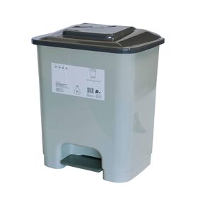 Balde Lixo Com Pedal Plástico 35 l Cinza Kasa