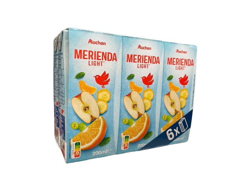 Néctar Auchan Merenda Light 6X200 ml