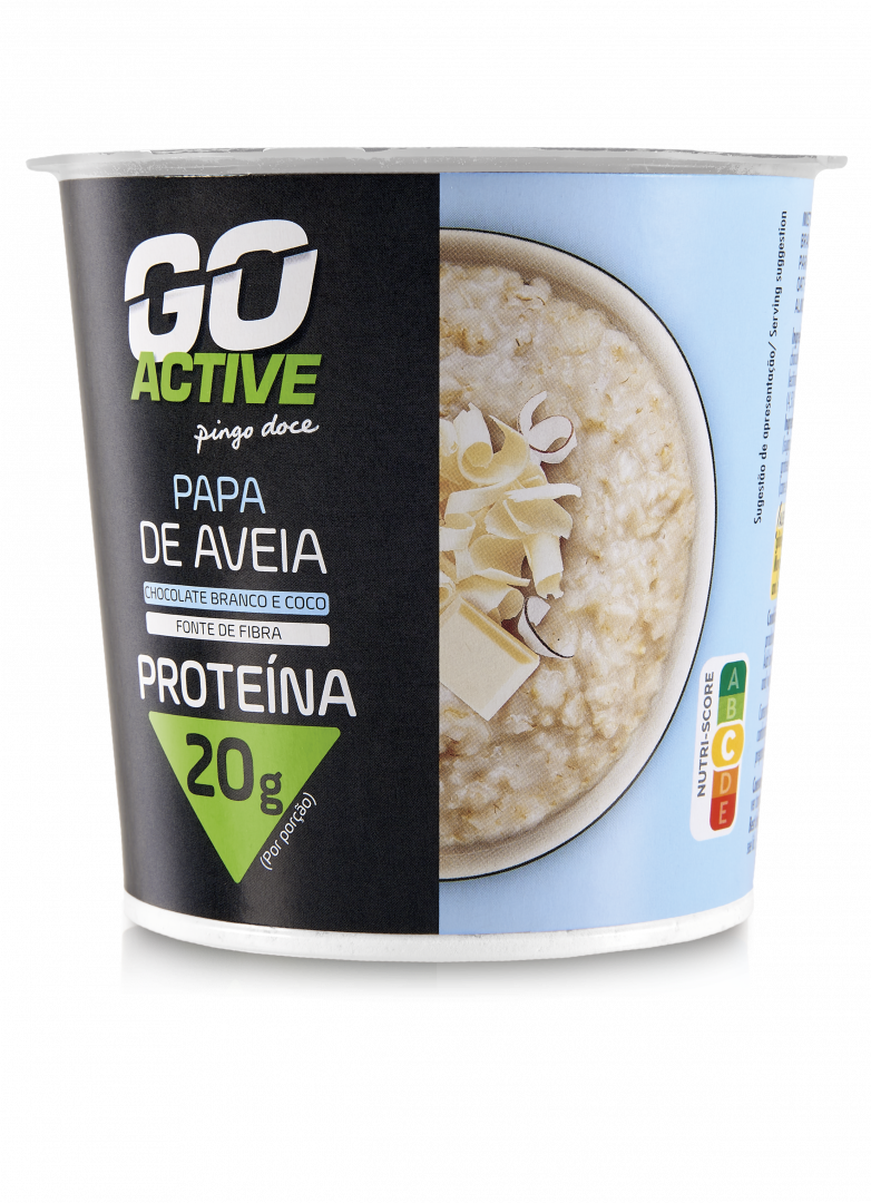 Papa De Aveia Com Chocolate Branco E Coco Go Active 0.65Kg
