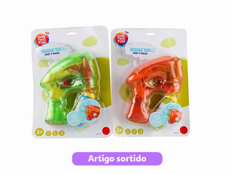 Lançador Luminoso One Two Fun De Bolas De Sabão Cores Sortidas