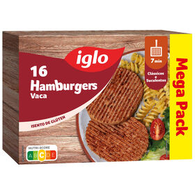 Hambúrgueres De Vaca Sem Glúten Iglo 1,28 kg (16 Un)